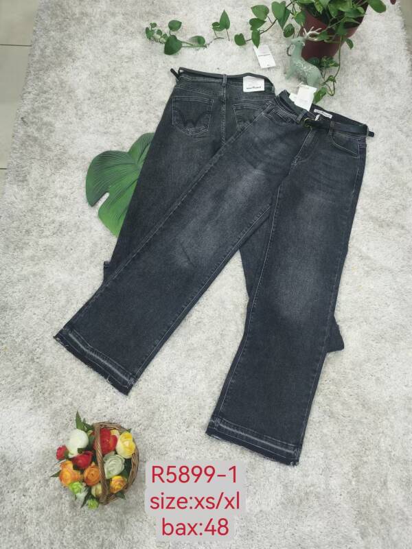 Spodnie damskie jeans Roz XS-XL, 1 Kolor Paczka 12 szt