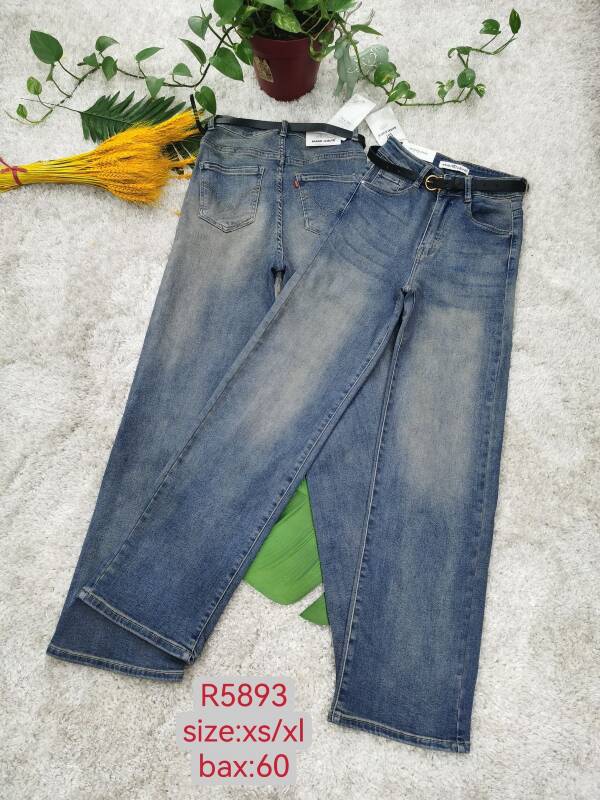 Spodnie damskie jeans Roz XS-XL, 1 Kolor Paczka 12 szt