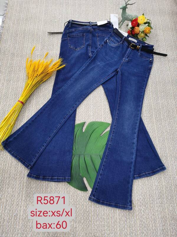Spodnie damskie jeans Roz XS-XL, 1 Kolor Paczka 12 szt