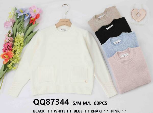 Swetry  damskie (Francja produkt) Roz S/M-L/XL, Mix kolor, Paszka 5 szt
