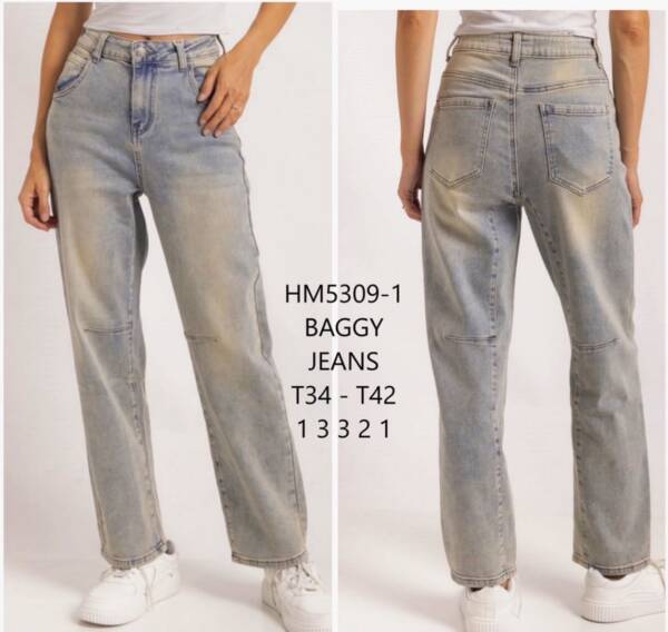 Spodnie damskie jeans Roz 34-42, 1 Kolor Paczka 10 szt
