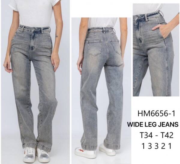 Spodnie damskie jeans Roz 34-42, 1 Kolor Paczka 10 szt