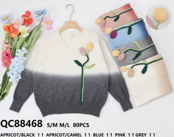 Swetry  damskie (Francja produkt) Roz S/M-L/XL, Mix kolor, Paszka 5 szt
