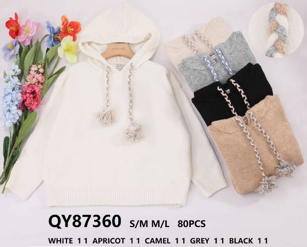 Swetry damskie (Francja produkt) Roz S/M-L/XL, Mix kolor, Paszka 5 szt