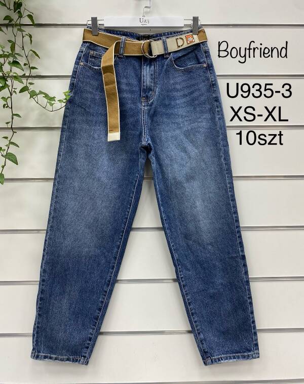 Spodnie damskie jeans Roz XS-XL, 1 Kolor Paczka 10 szt