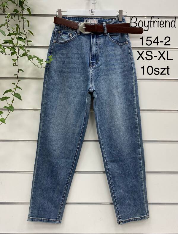 Spodnie damskie jeans Roz XS-XL, 1 Kolor Paczka 10 szt