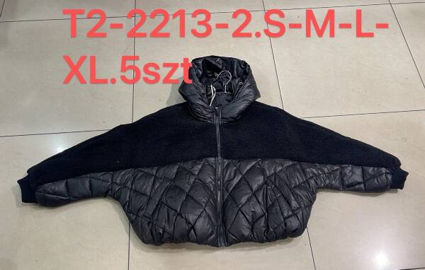 Kurtki damskie zimowe Roz S/M-L/XL, 1 Kolor Paczka 5 szt