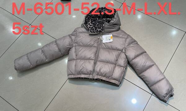 Kurtki damskie zimowe Roz S/M-L/XL, 1 Kolor Paczka 5 szt