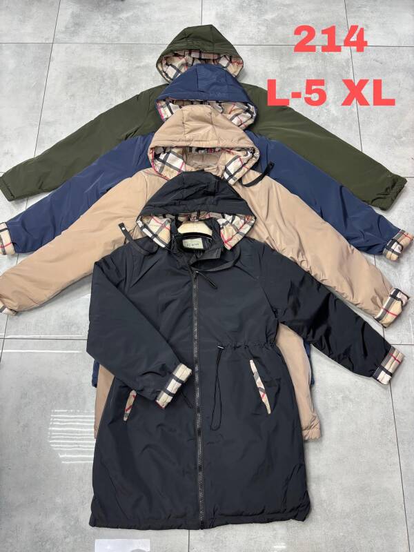 Kurtki damskie cienki duże Roz L-5XL, 1 Kolor Paczka 5 szt