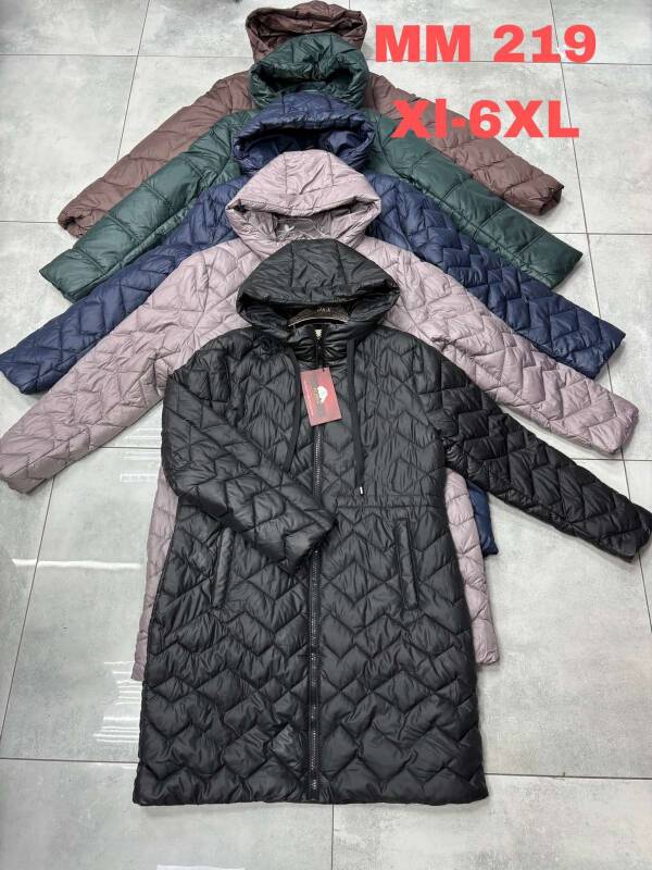 Kurtki damskie zimowe duże Roz XL-6XL, 1 Kolor Paczka 5 szt