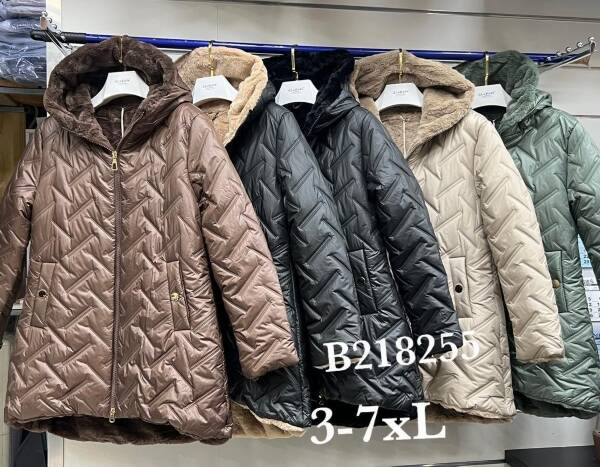 Kurtki damskie zimowe duże Roz 3XL-7XL, 1 Kolor Paczka 5 szt