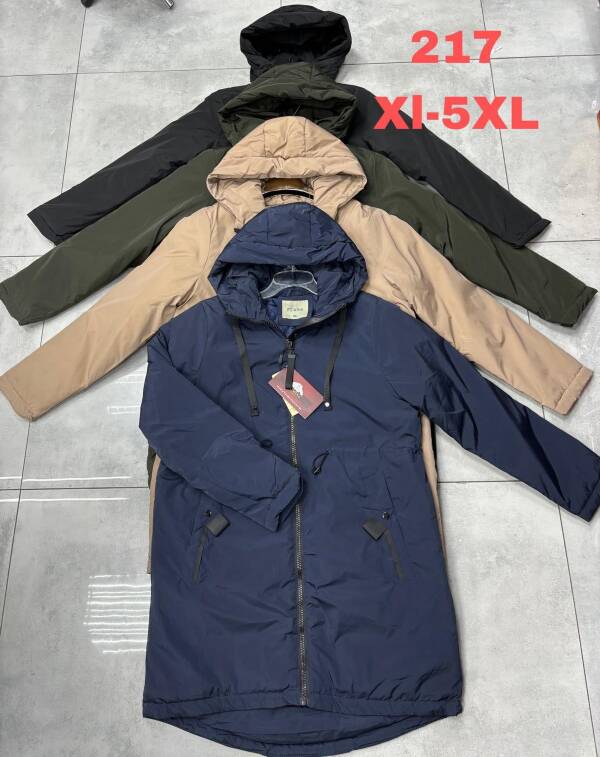 Kurtki damskie cienki duże Roz XL-5XL, 1 Kolor Paczka 5 szt