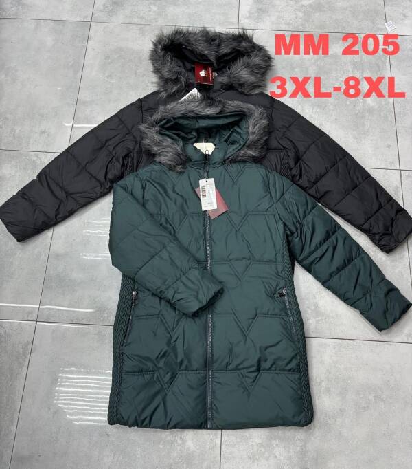 Kurtki damskie zimowe duże Roz 3XL-8XL, 1 Kolor Paczka 5 szt