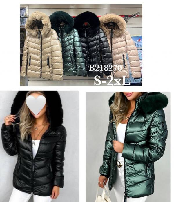 Kurtki damskie zimowe Roz S-2XL, 1 Kolor Paczka 5 szt