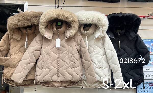 Kurtki damskie zimowe Roz S-2XL, 1 Kolor Paczka 5 szt