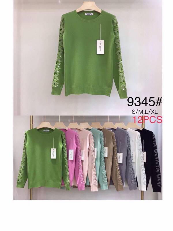 Swetry damskie Roz S/M-L/XL, Mix kolor, Paszka 12 szt
