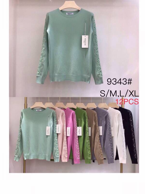 Swetry damskie Roz S/M-L/XL, Mix kolor, Paszka 12 szt