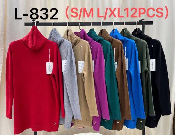 Swetry damskie Roz S/M-L/XL, Mix kolor, Paszka 12 szt
