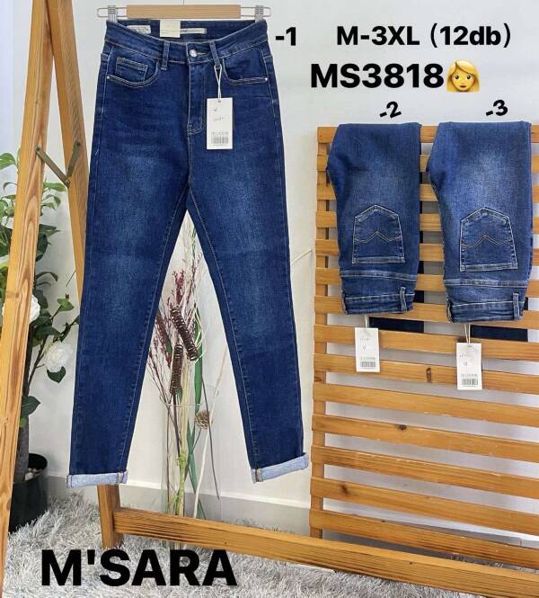 Spodnie damskie jeans Roz M-3XL, 1 Kolor Paczka 12 szt