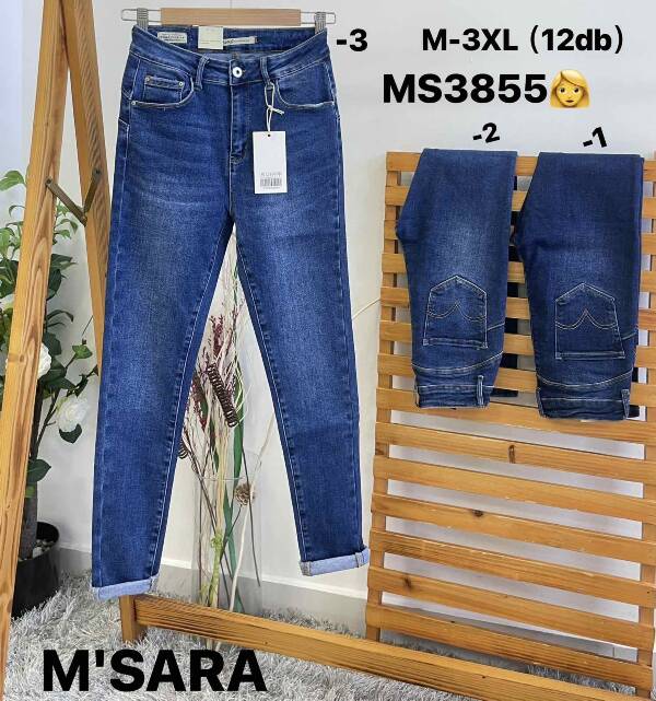 Spodnie damskie jeans Roz M-3XL, 1 Kolor Paczka 12 szt
