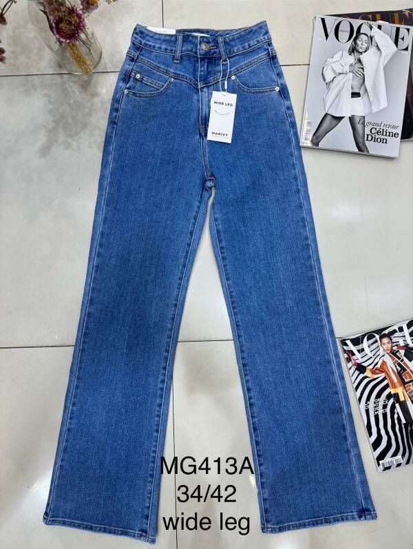 Spodnie damskie jeans Roz 34-42, 1 Kolor Paczka 10 szt