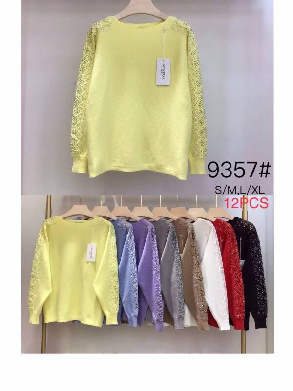 Swetry damskie Roz S/M-L/XL, Mix kolor, Paszka 12 szt