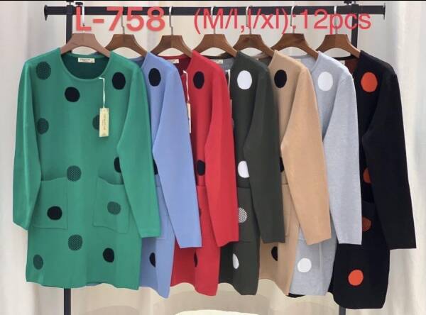 Sukienki damskie Roz M/L-L/XL, Mix kolor, Paszka 12 szt