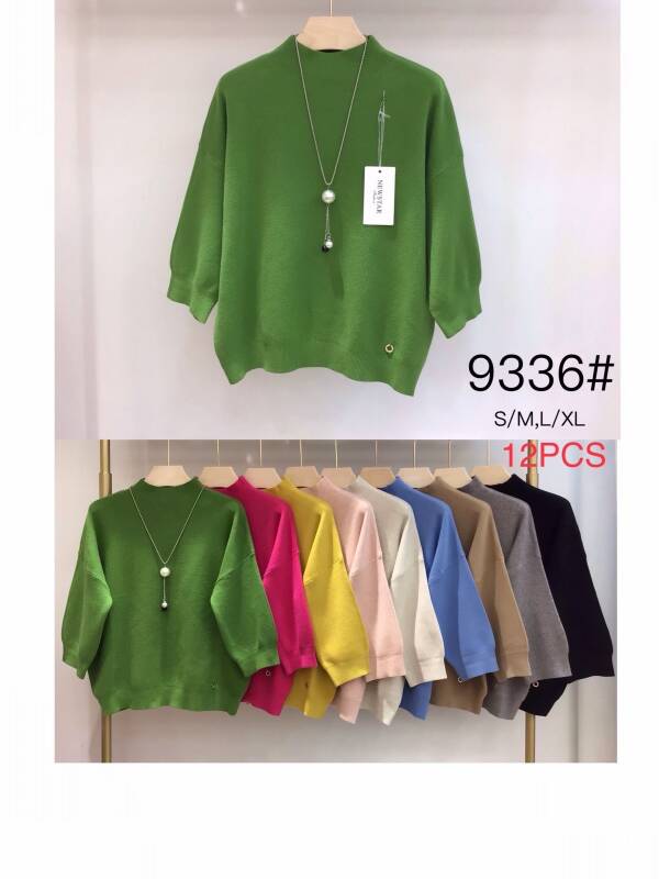 Swetry damskie Roz S/M-L/XL, Mix kolor, Paszka 12 szt