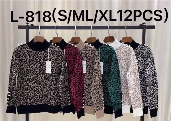 Swetry damskie Roz S/M-L/XL, Mix kolor, Paszka 12 szt