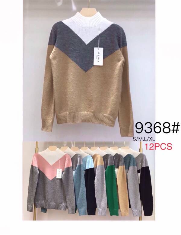 Swetry damskie Roz S/M-L/XL, Mix kolor, Paszka 12 szt