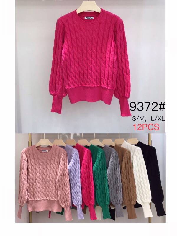 Swetry damskie Roz S/M-L/XL, Mix kolor, Paszka 12 szt