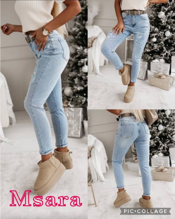 Spodnie damskie jeans Roz 34-42, 1 Kolor Paczka 10 szt