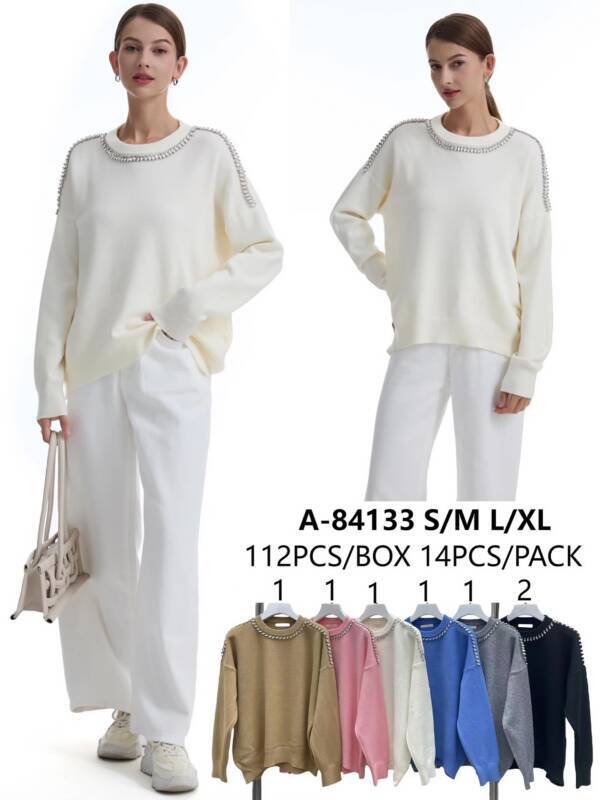 Swetry damskie Roz S/M-L/XL, Mix Kolor Paczka 14 szt