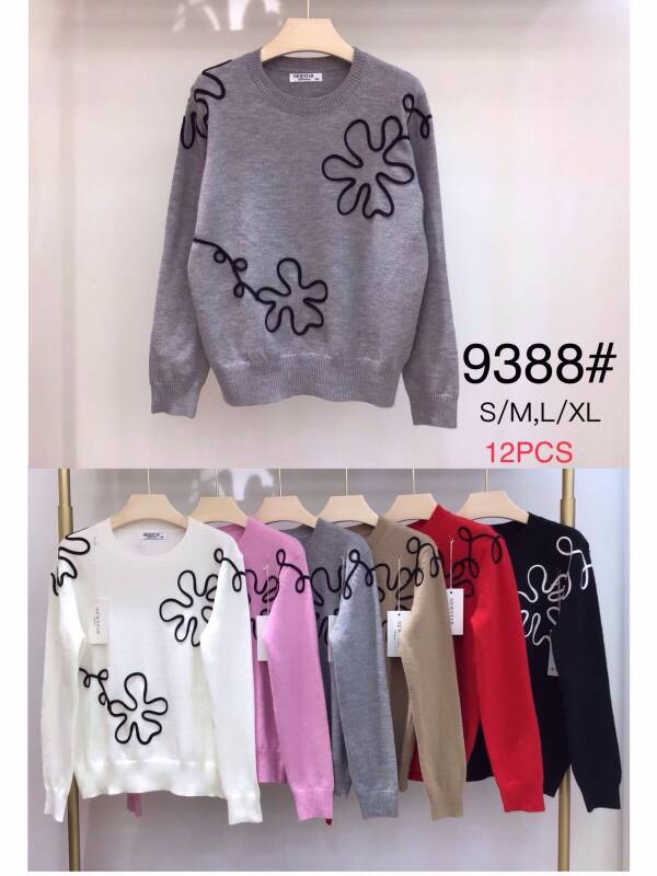 Swetry damskie Roz S/M-L/XL, Mix kolor, Paszka 12 szt