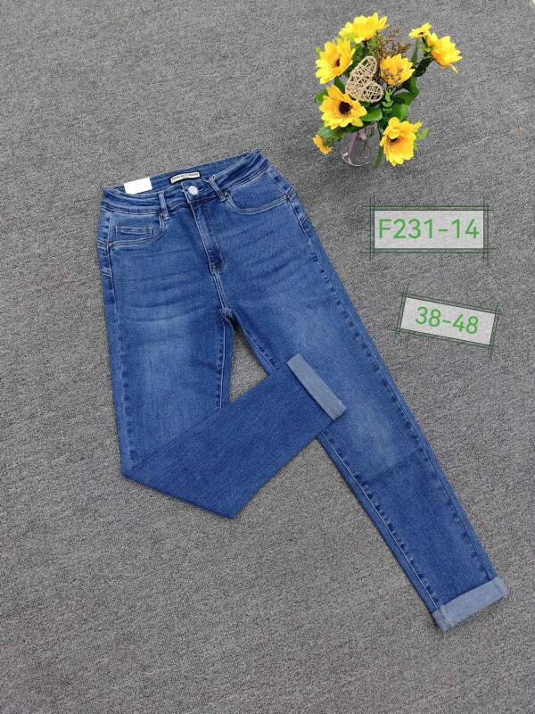 Spodnie damskie jeans Roz 38-48, 1 Kolor Paczka 12 szt