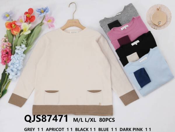 Swetry  damskie (Francja produkt) Roz M/L-L/XL, Mix kolor, Paszka 8 szt