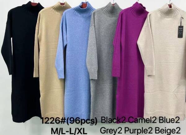 Sukienki damskie Roz M/L-L/XL, Mix kolor, Paszka 12 szt