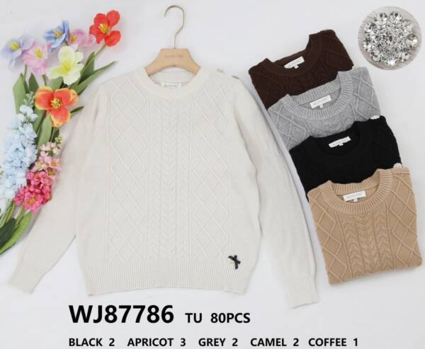Swetry damskie (Francja produkt) Roz Standard, Mix kolor, Paszka 8 szt
