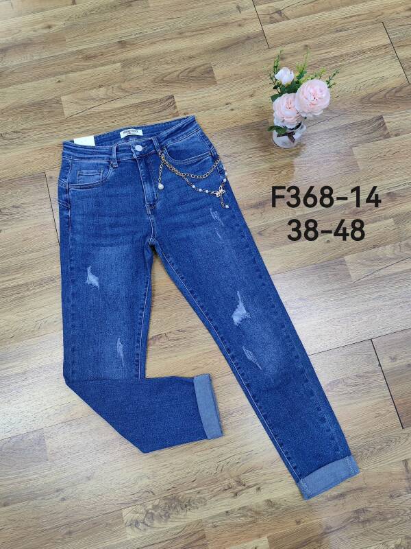 Spodnie damskie jeans Roz 38-48, 1 Kolor Paczka 12 szt