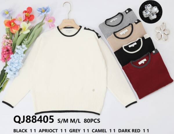 Swetry damskie (Francja produkt) Roz S/M-L/XL, Mix kolor, Paszka 8 szt