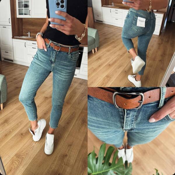 Spodnie damskie jeans Roz 34-42, 1 Kolor Paczka 10 szt