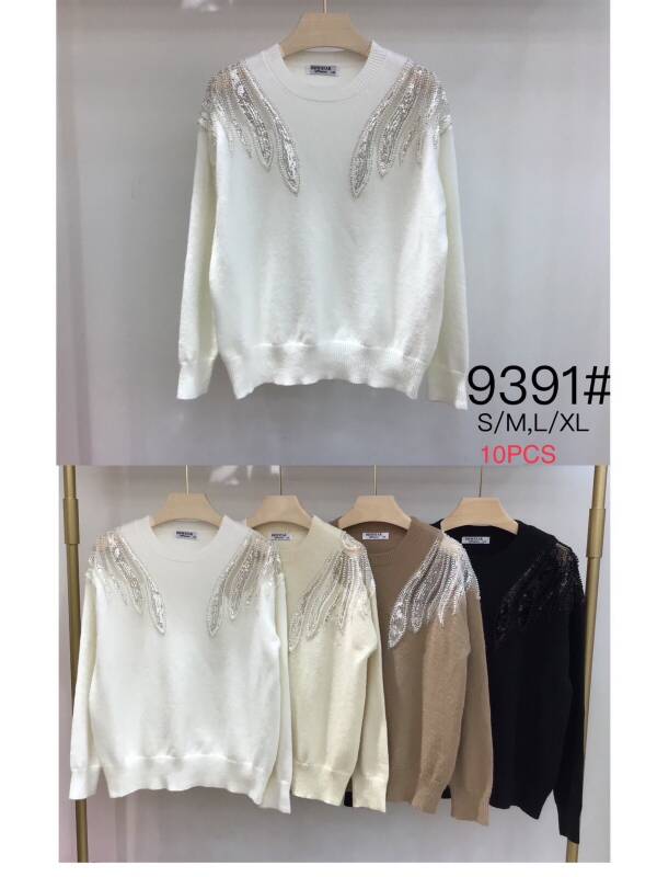 Swetry damskie Roz S/M-L/XL, Mix kolor, Paszka 10 szt
