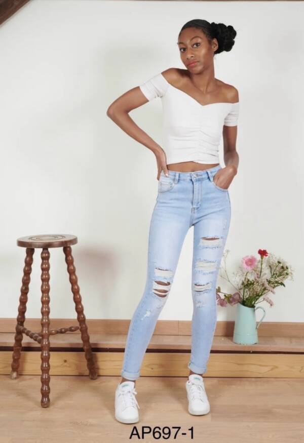 Spodnie damskie jeans Roz 34-42, 1 Kolor Paczka 10 szt