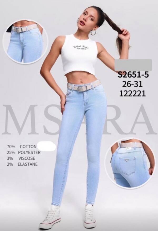 Spodnie damskie jeans Roz 26-31, 1 Kolor Paczka 10 szt