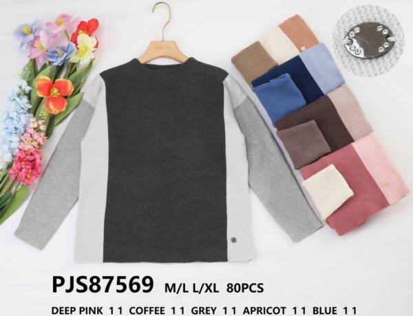 Swetry  damskie (Francja produkt) Roz M/L-L/XL, Mix kolor, Paszka 8 szt