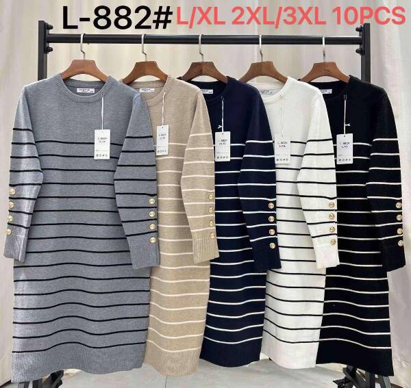 Sukienki damskie Roz S/M-L/XL, Mix kolor, Paszka 12 szt