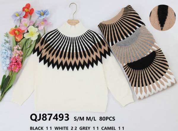 Swetry damskie (Francja produkt) Roz S/M-L/XL, Mix kolor, Paszka 8 szt