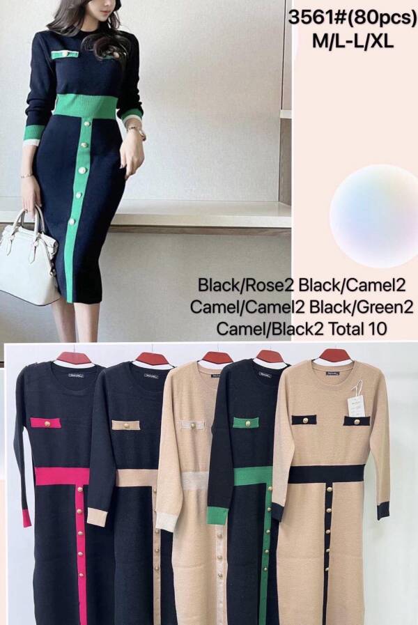 Sukienki damskie Roz M/L-L/XL, Mix kolor, Paszka 12 szt