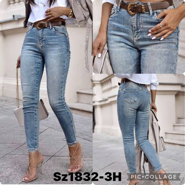 Spodnie damskie jeans Roz XS-XL, 1 Kolor Paczka 10 szt
