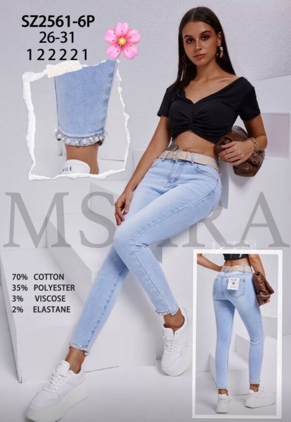 Spodnie damskie jeans Roz 26-31, 1 Kolor Paczka 10 szt